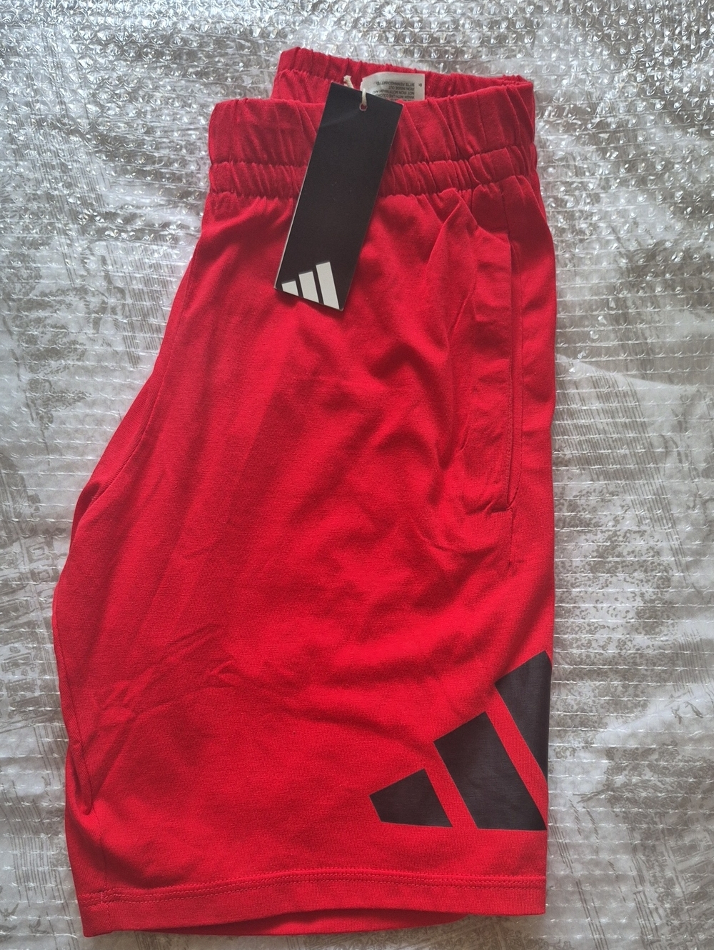 adidas Red Performance Shorts with Black Logo